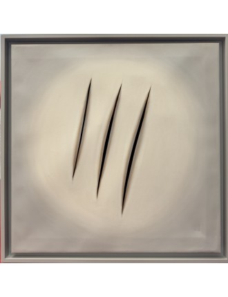 "Tributo a Fontana". Hommage à Fontana. Huile sur toile de Manuel Terán