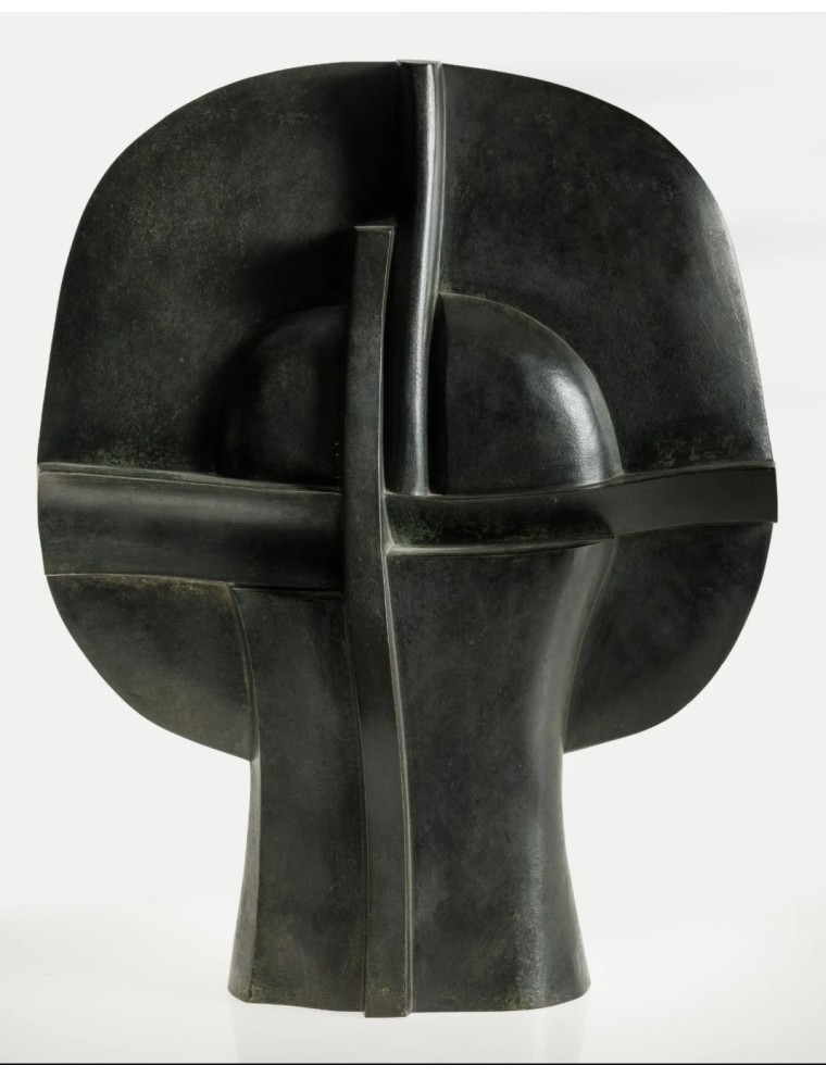 Sculpture en bronze à patine verte. "Selene". Signée et numérotée de  José Luis Sánchez