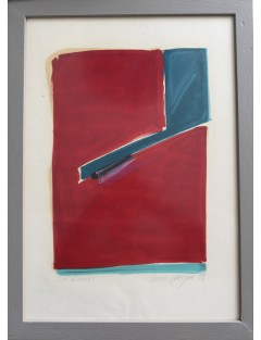 Flor de pascua I. Huile et graphite sur papier. 1988. Ecole Espagnole.
