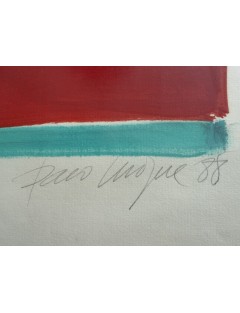 Flor de pascua I. Huile et graphite sur papier. 1988. Ecole Espagnole.