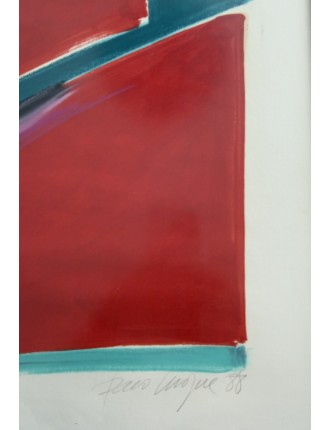 Flor de pascua I. Huile et graphite sur papier. 1988. Ecole Espagnole.