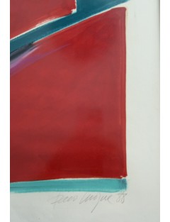 Flor de pascua I. Huile et graphite sur papier. 1988. Ecole Espagnole.