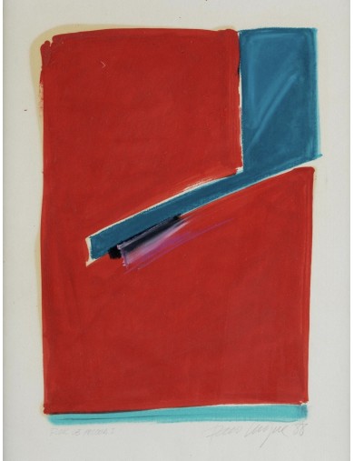 Flor de pascua I. Huile et graphite sur papier. 1988. Ecole Espagnole.