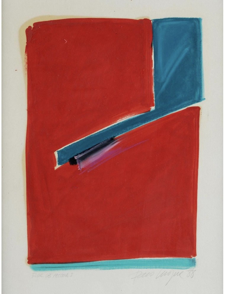 Flor de pascua I. Huile et graphite sur papier. 1988. Ecole Espagnole.