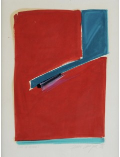 Flor de pascua I. Huile et graphite sur papier. 1988. Ecole Espagnole.