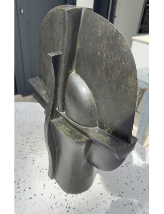 Sculpture en bronze à patine verte. "Selene". Signée et numérotée de  José Luis Sánchez