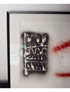Composition abstraite. 1993. Technique mixte. Acrylique et aérosol sur papier de François Arnal