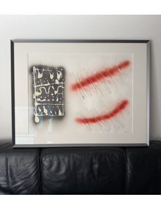 Composition abstraite. 1993. Technique mixte. Acrylique et aérosol sur papier de François Arnal