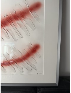 Composition abstraite. 1993. Technique mixte. Acrylique et aérosol sur papier de François Arnal