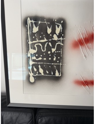 Composition abstraite. 1993. Technique mixte. Acrylique et aérosol sur papier de François Arnal