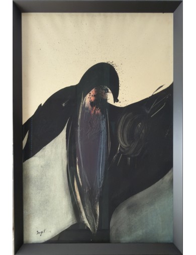 L'Oizal. 1975. Encre de Chine, lavis d'encre, gouache et mine de plomb de Serge Vandercam