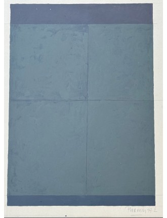 Composition abstraite. Gouache sur papier. Signée et datée 1977 de Jean-Pierre Pincemin
