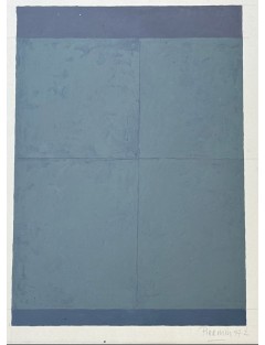 Composition abstraite. Gouache sur papier. Signée et datée 1977 de Jean-Pierre Pincemin