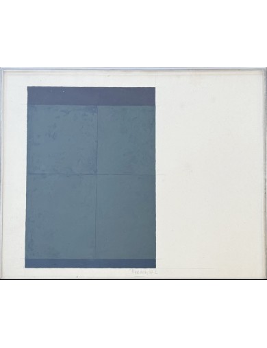 Composition abstraite. Gouache sur papier. Signée et datée 1977 de Jean-Pierre Pincemin