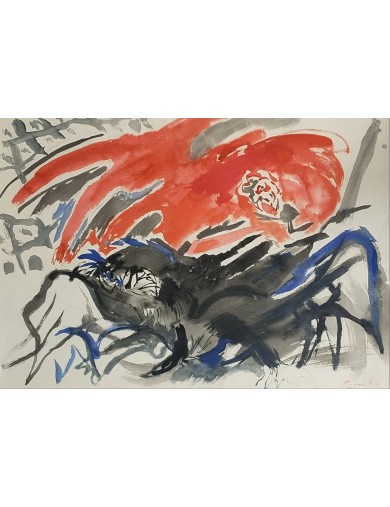 Aquarelle sur papier de Edouard Pignon