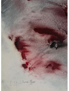 Dora Maar (Henriette Théodora Markovitch) – Huile – Composition abstraite en rouge et bleu