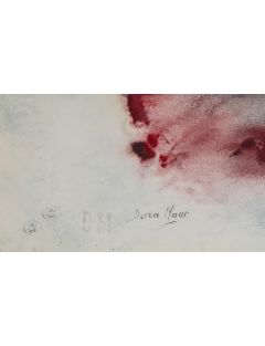 Dora Maar (Henriette Théodora Markovitch) – Huile – Composition abstraite en rouge et bleu