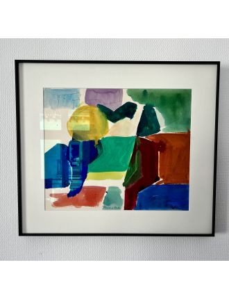 Fernand Dubuis – Papier – Composition abstraite