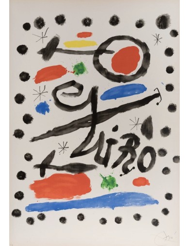 Lithographie Sala Gaspar, Galeria Metras et Belarte. "avant la lettre" de Joan MIRÓ