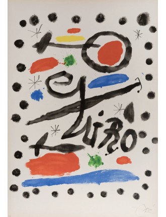 Lithographie Sala Gaspar, Galeria Metras et Belarte. "avant la lettre" de Joan MIRÓ
