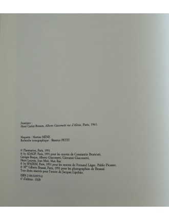 Livre Giacometti. Biographie d'une oeuvre de Yves Bonnefoy. Edition Flammarion.