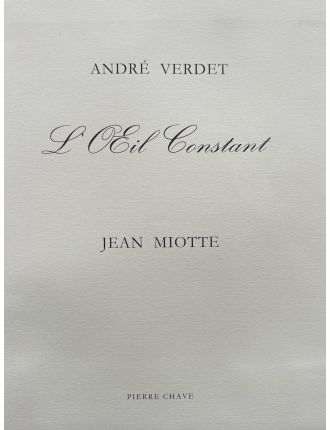 Jean Miotte – 2001 – L'œil constant