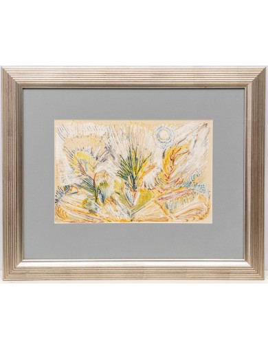 Paysage ensoleille. Gouache de Geer Van Velde