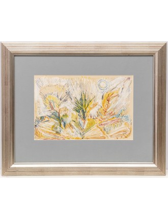 Paysage ensoleille. Gouache de Geer Van Velde
