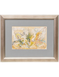 Paysage ensoleille. Gouache de Geer Van Velde