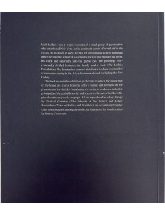 Livre Marc Rothko. Edition The Tate Gallery. 1987.