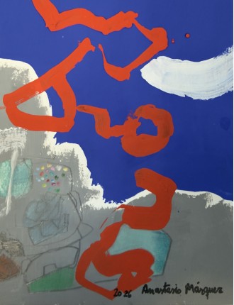 Aventure au littoral. Technique mixte sur papier de Anastasio Marquez