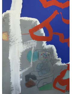 Aventure au littoral. Technique mixte sur papier de Anastasio Marquez