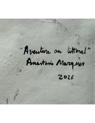 Aventure au littoral. Technique mixte sur papier de Anastasio Marquez