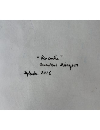 Rencontre. Technique mixte sur papier de Anastasio Marquez