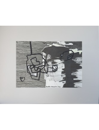 Rencontre. Technique mixte sur papier de Anastasio Marquez