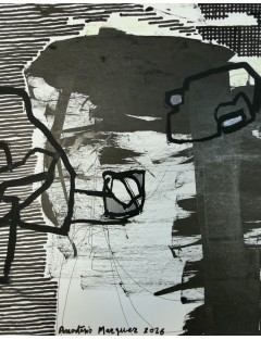 Rencontre. Technique mixte sur papier de Anastasio Marquez
