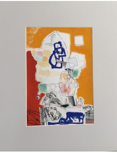 Sculpture musicale. Technique mixte sur papier de Anastasio Marquez