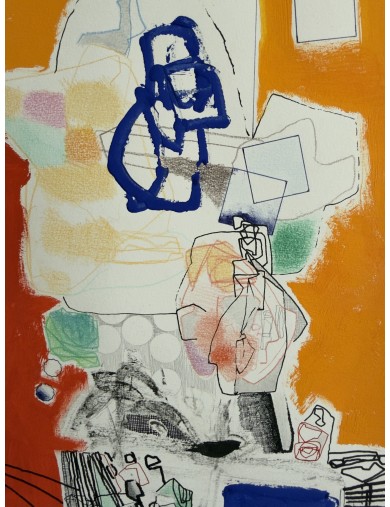 Sculpture musicale. Technique mixte sur papier de Anastasio Marquez