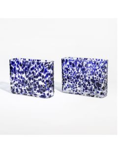 Murano – Verre – Paire de vases rectangulaires