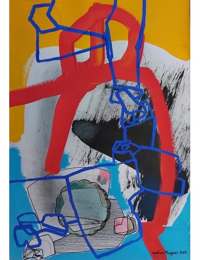 Débris débridés. Technique mixte sur papier de Anastasio Marquez