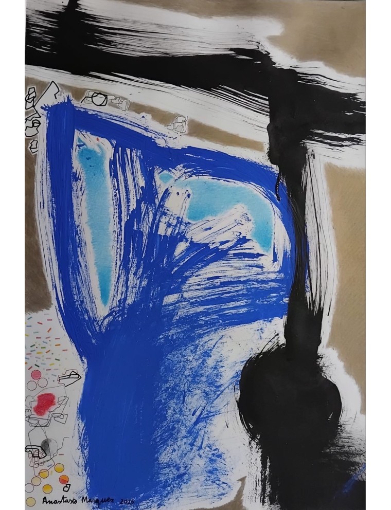 Frémissement émotionnel. Technique mixte sur papier de Anastasio Marquez