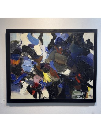 Composition abstraite. 1958. Huile sur toile de Jean Miotte