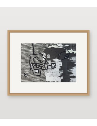 Rencontre. Technique mixte sur papier de Anastasio Marquez