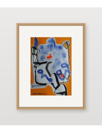 Venu d'ailleurs. Technique mixte sur papier de Anastasio Marquez