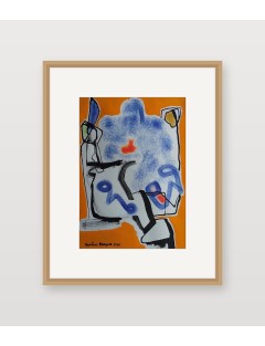 Venu d'ailleurs. Technique mixte sur papier de Anastasio Marquez