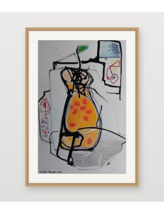 Captivité songeuse. Technique mixte sur papier de Anastasio Marquez