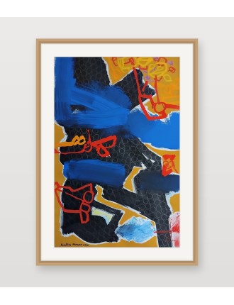 Jazz à St Germain. Technique mixte sur papier de Anastasio Marquez