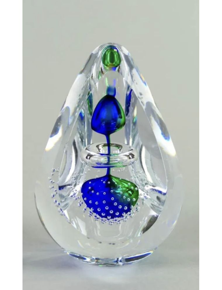 Remis – Verre – Prisme anneau vert et bleu