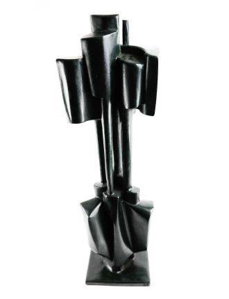 Roger Desserprit – Bronze – 1970 – Composition aux quatre colonnes