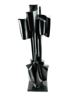 Roger Desserprit – Bronze – 1970 – Composition aux quatre colonnes